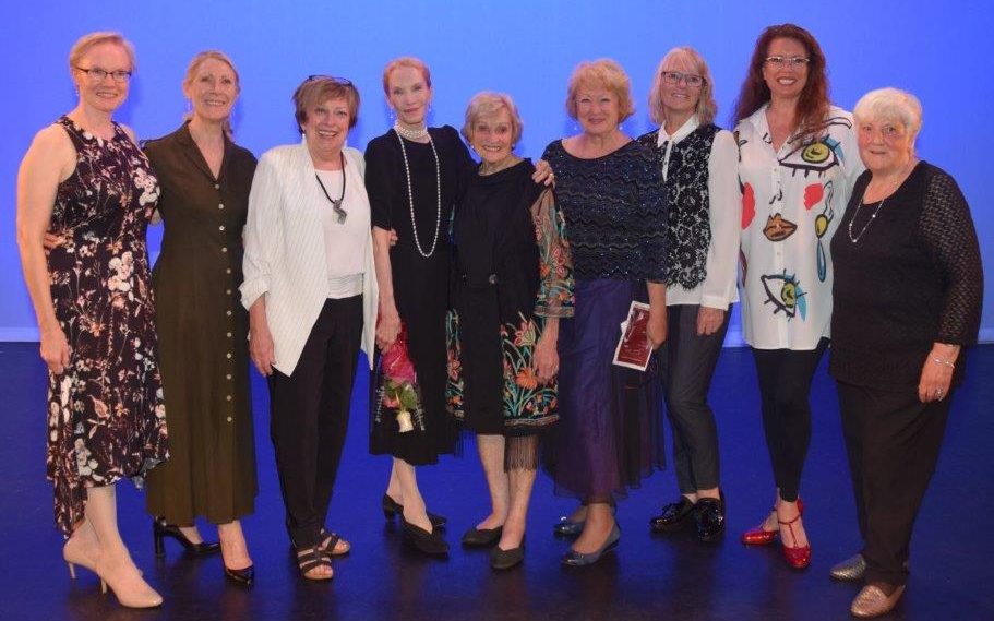 Board members with Evelyn Hart